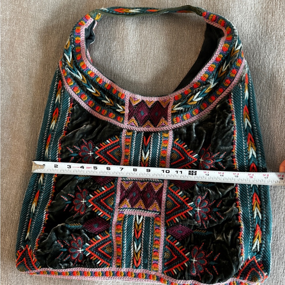 Johnny Was Velvet Slouch Bag - Picture 5 of 6